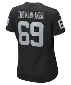 Myron Tagovailoa-Amosa Las Vegas Raiders Nike Women's Game Player Jersey - Black - Image 4