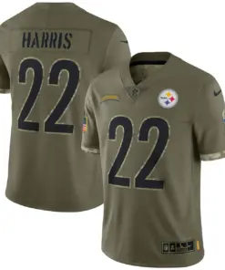 Najee Harris Pittsburgh Steelers Nike 2022 Salute to Service Limited Jersey - Olive