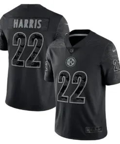 Alternative view of Najee Harris Pittsburgh Steelers Nike RFLCTV Limited Jersey - Black