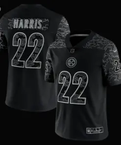 Najee Harris Pittsburgh Steelers Nike RFLCTV Limited Jersey - Black - Image 3