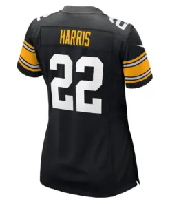 Najee Harris Pittsburgh Steelers Nike Women's Game Player Jersey - Black - Image 4