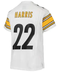 Najee Harris Pittsburgh Steelers Nike Youth 2021 NFL Draft First Round Pick Game Jersey - Black - Image 7