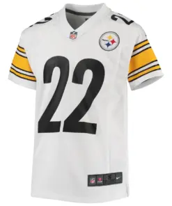 Najee Harris Pittsburgh Steelers Nike Youth 2021 NFL Draft First Round Pick Game Jersey - Black - Image 6