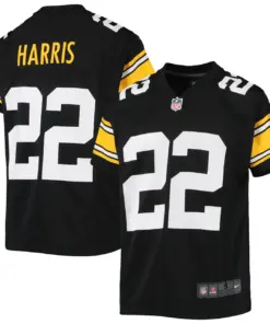 Alternative view of Najee Harris Pittsburgh Steelers Nike Youth Alternate Game Jersey - Black