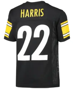 Najee Harris Pittsburgh Steelers Nike Youth Replica Player Jersey - Black - Image 4
