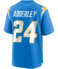 Nasir Adderley Los Angeles Chargers Nike Game Jersey - Powder Blue - Image 4
