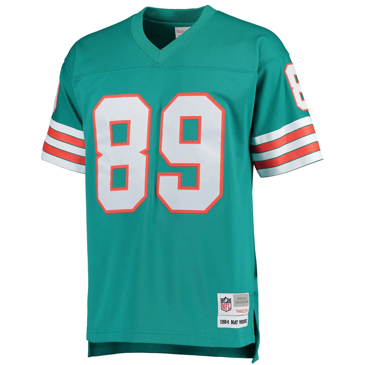 Nat Moore Miami Dolphins Mitchell & Ness 1984 Retired Player Legacy Replica Jersey - Aqua - Image 3