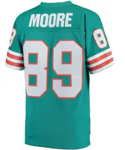 Nat Moore Miami Dolphins Mitchell & Ness 1984 Retired Player Legacy Replica Jersey - Aqua - Image 4