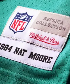 Nat Moore Miami Dolphins Mitchell & Ness 1984 Retired Player Legacy Replica Jersey - Aqua - Image 7