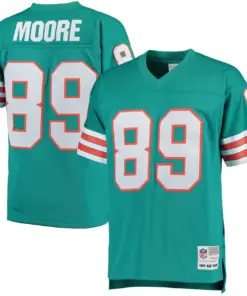 Nat Moore Miami Dolphins Mitchell & Ness 1984 Retired Player Legacy Replica Jersey - Aqua