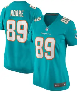 Nat Moore Miami Dolphins Nike Women's Game Retired Player Jersey - Aqua