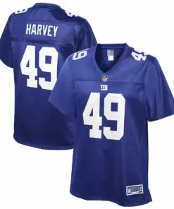 Nate Harvey New York Giants NFL Pro Line Women's Team Player Jersey - Royal Blue