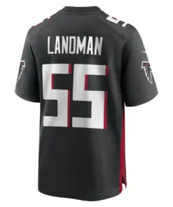 Nate Landman Atlanta Falcons Nike Game Player Jersey - Black - Image 4