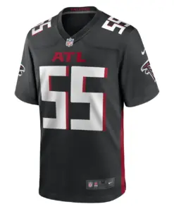 Nate Landman Atlanta Falcons Nike Game Player Jersey - Black - Image 3