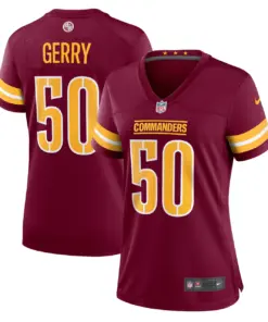 Alternative view of Nathan Gerry Washington Commanders Nike Women's Home Game Player Jersey - Burgundy