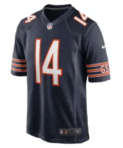 Nathan Peterman Chicago Bears Nike Game Player Jersey - Navy - Image 3