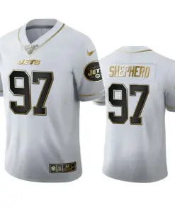 Nathan Shepherd New York Jets Nike 100th Season Golden Edition Jersey - White