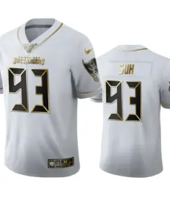 Ndamukong Suh Tampa Bay Buccaneers Nike 100th Season Golden Edition Jersey - White