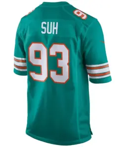 Ndamukong Suh Miami Dolphins Nike Alternate Game Jersey - Aqua - Image 3