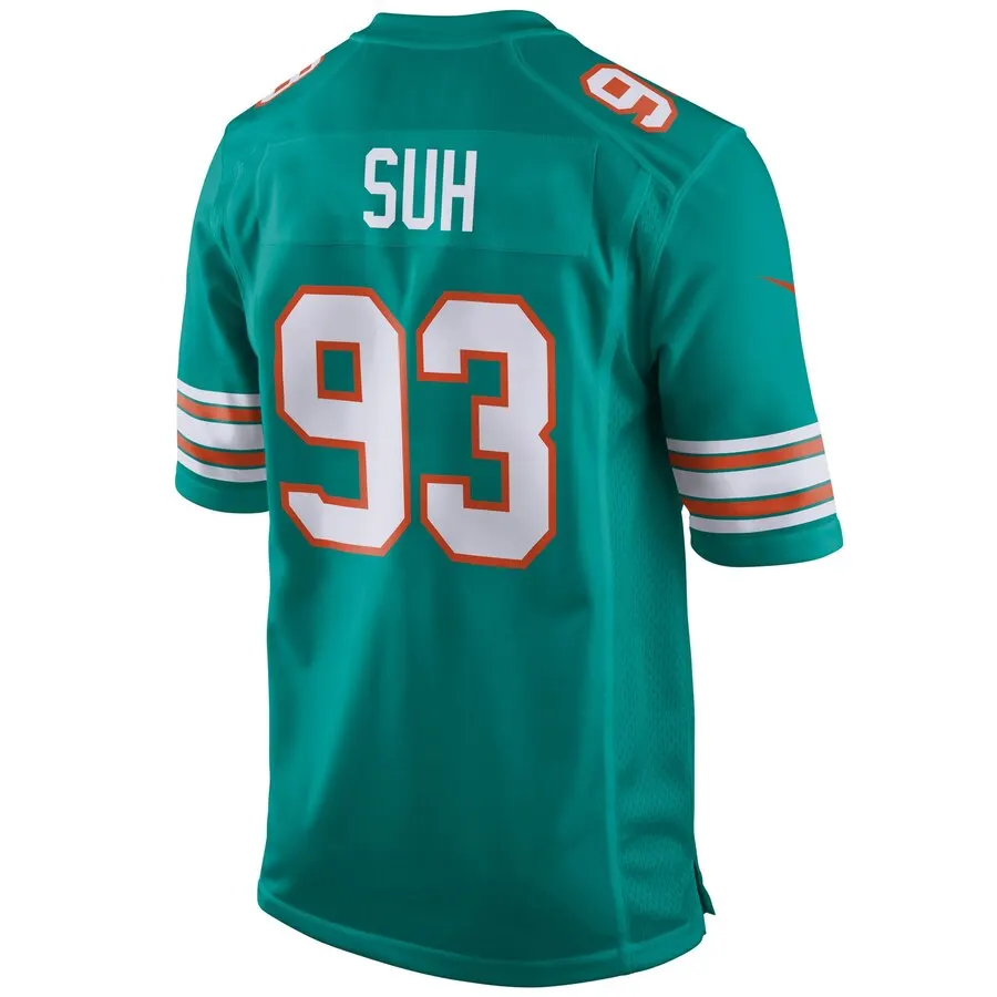 Ndamukong Suh Miami Dolphins Nike Alternate Game Jersey - Aqua - Image 3