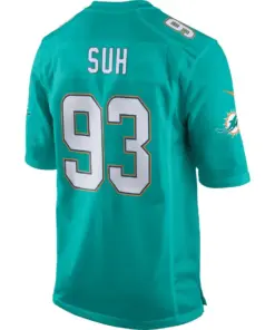 Ndamukong Suh Miami Dolphins Nike Game Jersey - Aqua - Image 3