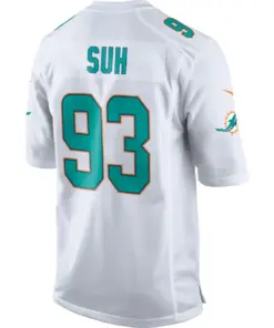 Ndamukong Suh Miami Dolphins Nike Game Jersey - White - Image 3