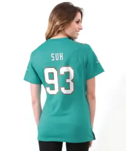 Ndamukong Suh Miami Dolphins Nike Women's Game Jersey - Aqua - Image 3