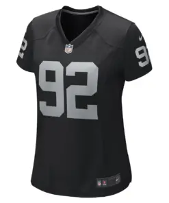 Neil Farrell Jr. Las Vegas Raiders Nike Women's Game Player Jersey - Black - Image 3