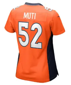 Netane Muti Denver Broncos Nike Women's Game Player Jersey - Orange - Image 4
