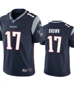Antonio Brown New England Patriots Nike 100th Season Vapor Limited Jersey - Navy