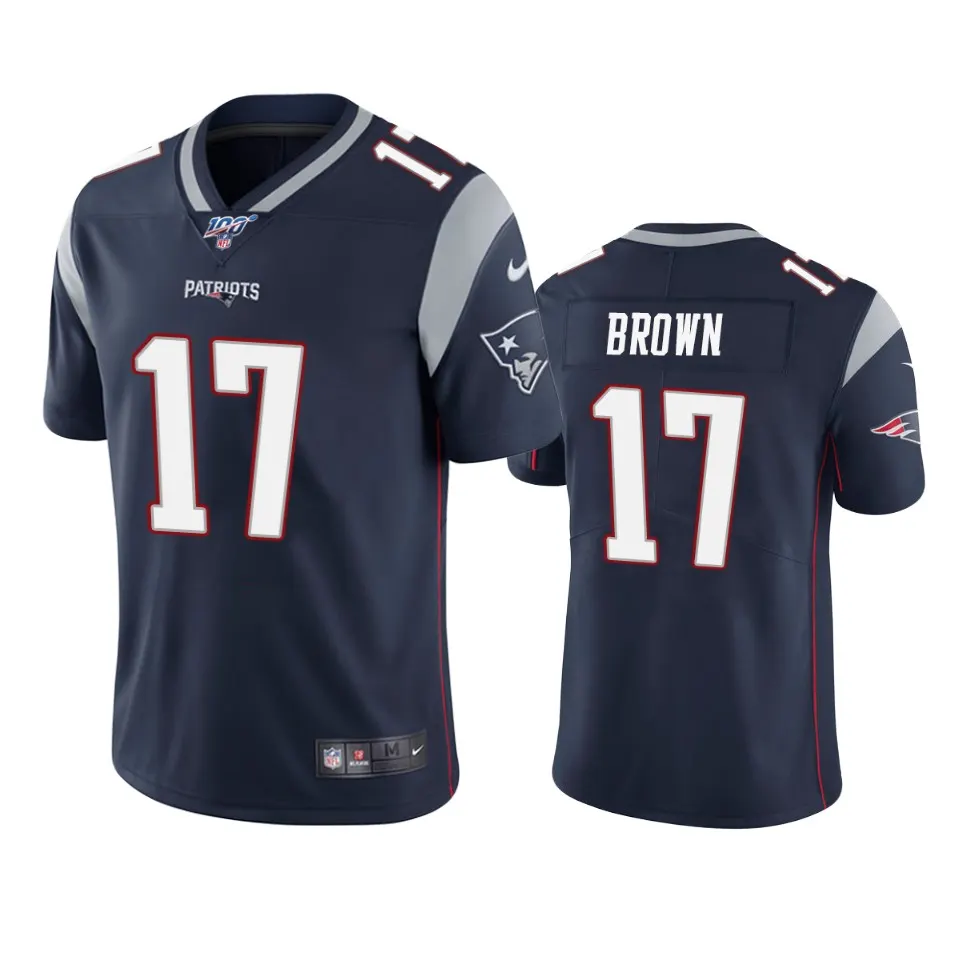 Antonio Brown New England Patriots Nike 100th Season Vapor Limited Jersey - Navy