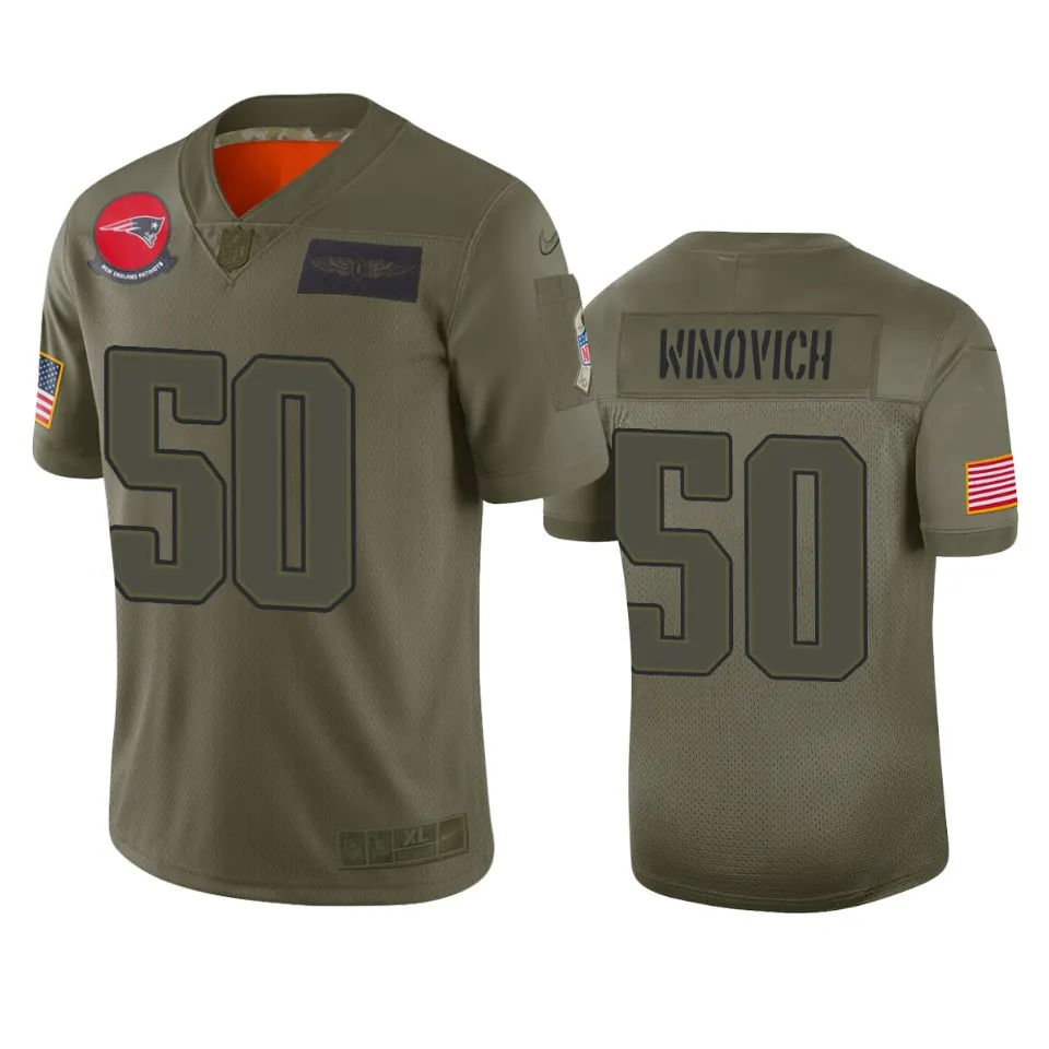 Chase Winovich New England Patriots Nike 2019 Salute to Service Limited Jersey - Olive
