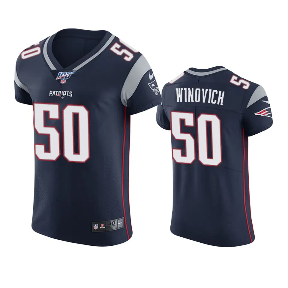Chase Winovich New England Patriots Nike 100th Season Vapor Elite Jersey - Navy