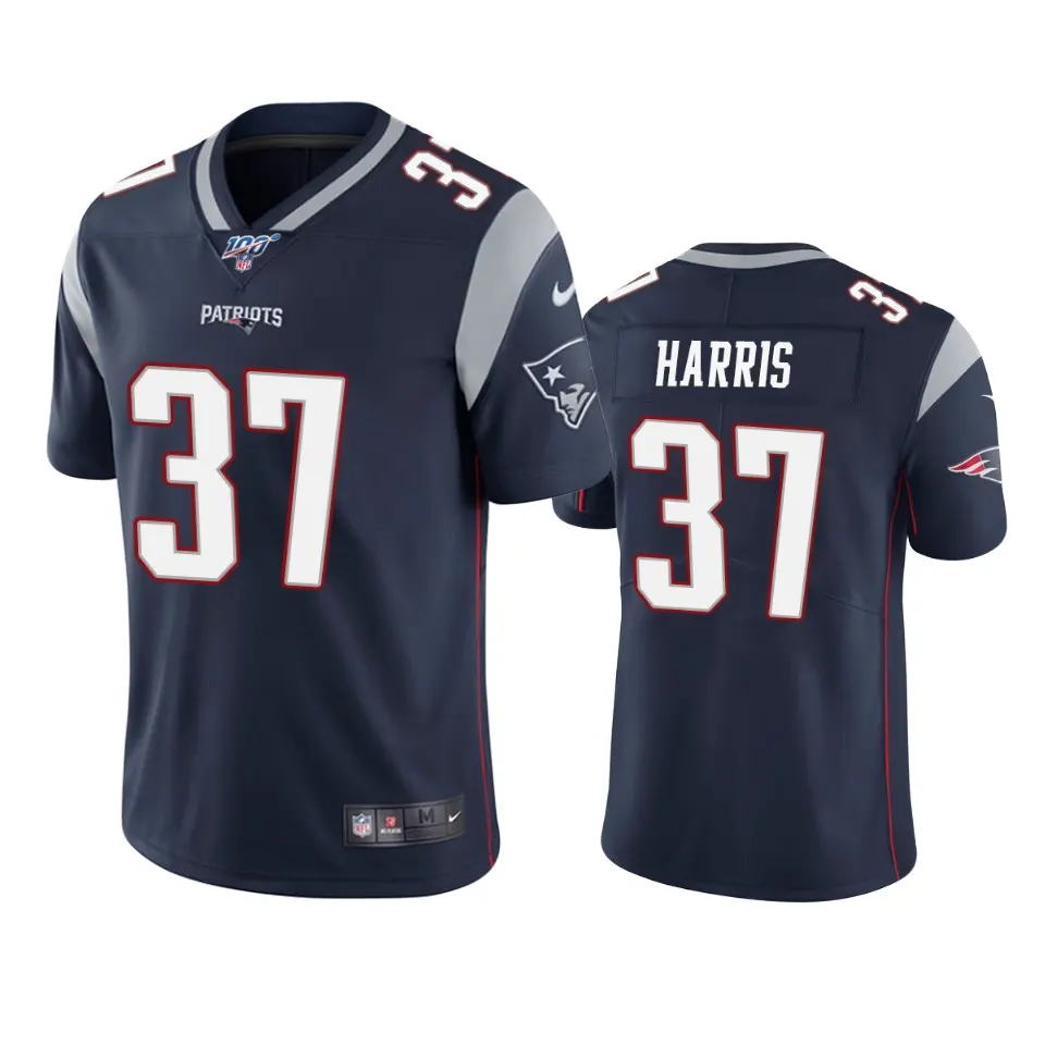 Damien Harris New England Patriots Nike 100th Season Vapor Limited Jersey - Navy