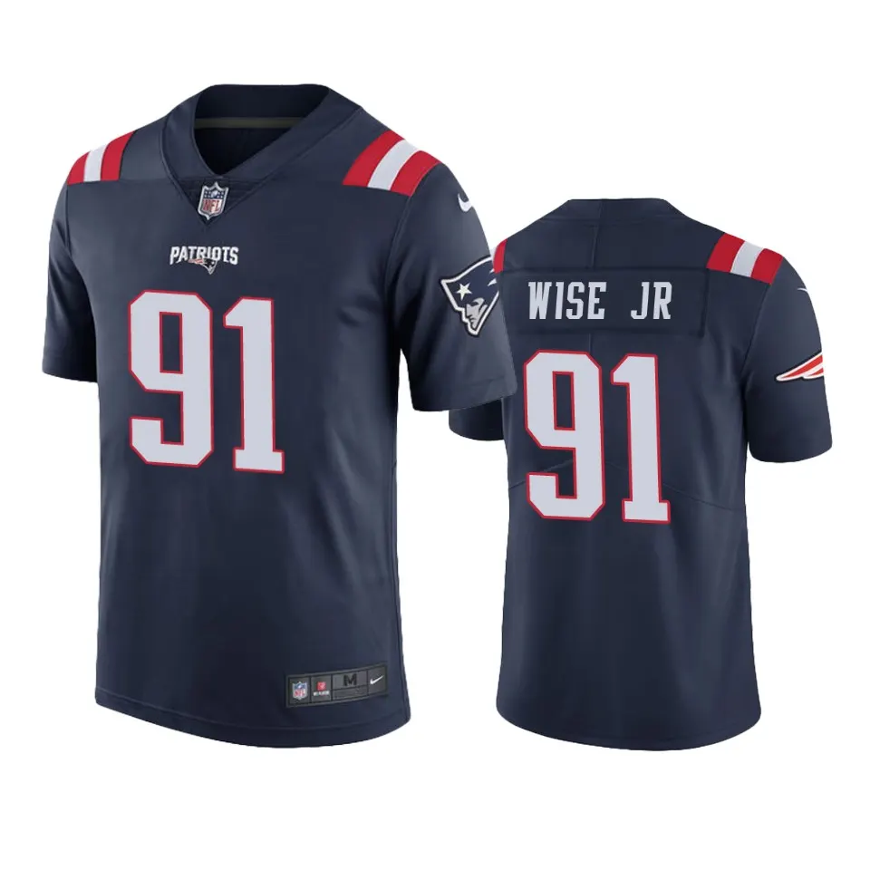 Deatrich Wise Jr. New England Patriots Nike Color Rush Limited Jersey - Navy