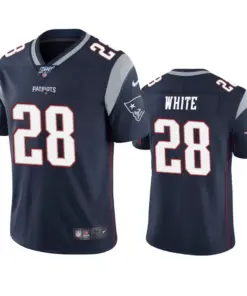 James White New England Patriots Nike 100th Season Vapor Limited Jersey - Navy