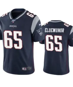 Jermaine Eluemunor New England Patriots Nike 100th Season Vapor Limited Jersey - Navy