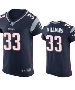 Joejuan Williams New England Patriots Nike 100th Season Vapor Elite Jersey - Navy