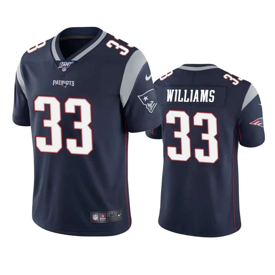 Joejuan Williams New England Patriots Nike 100th Season Vapor Limited Jersey - Navy