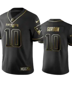 Josh Gordon New England Patriots Nike 2019 Golden Edition Vapor Untouchable Limited Jersey - Black
