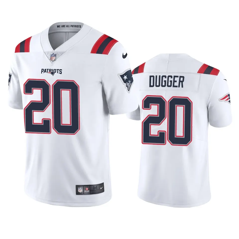 Kyle Dugger New England Patriots Nike 2020 NFL Draft Vapor Limited Jersey - White