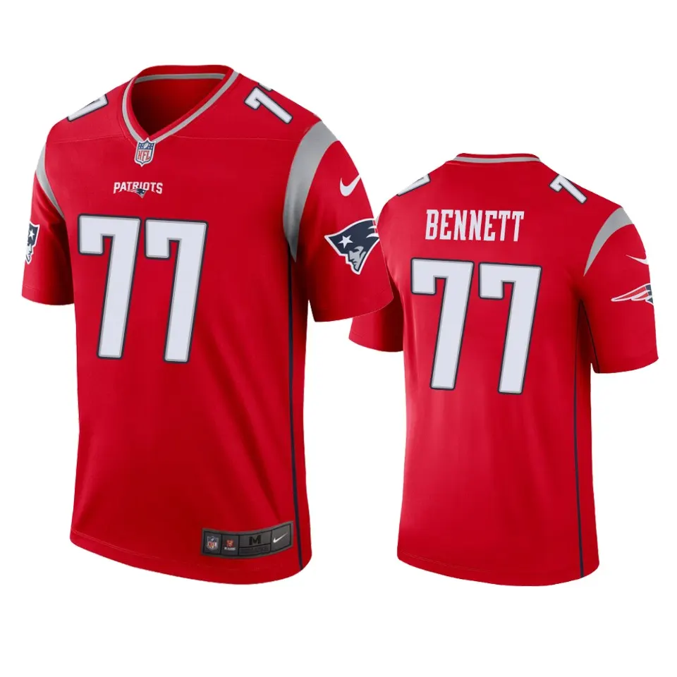 Michael Bennett New England Patriots Nike Inverted Legend Jersey - Red