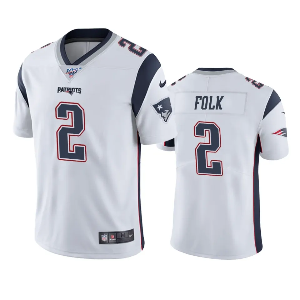 Nick Folk New England Patriots Nike 100th Season Vapor Limited Jersey - White