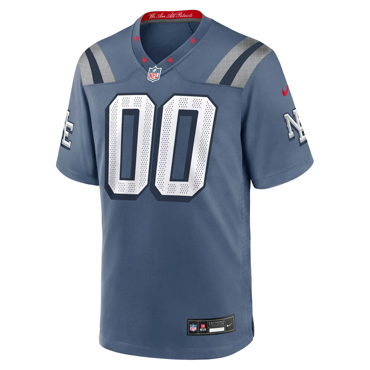 New England Patriots Nike Rivalries Collection Custom Game Jersey Mens - Gray - Image 2