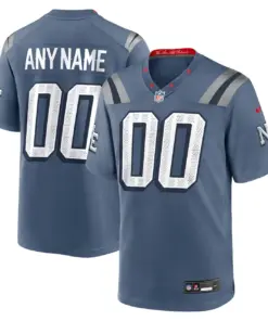 New England Patriots Nike Rivalries Collection Custom Game Jersey Mens - Gray