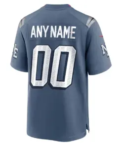 New England Patriots Nike Rivalries Collection Custom Game Jersey Mens - Gray - Image 3