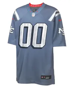 Alternative view of New England Patriots Nike Youth Rivalries Collection Custom Game Jersey - Grey