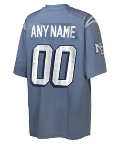 New England Patriots Nike Youth Rivalries Collection Custom Game Jersey - Grey - Image 3