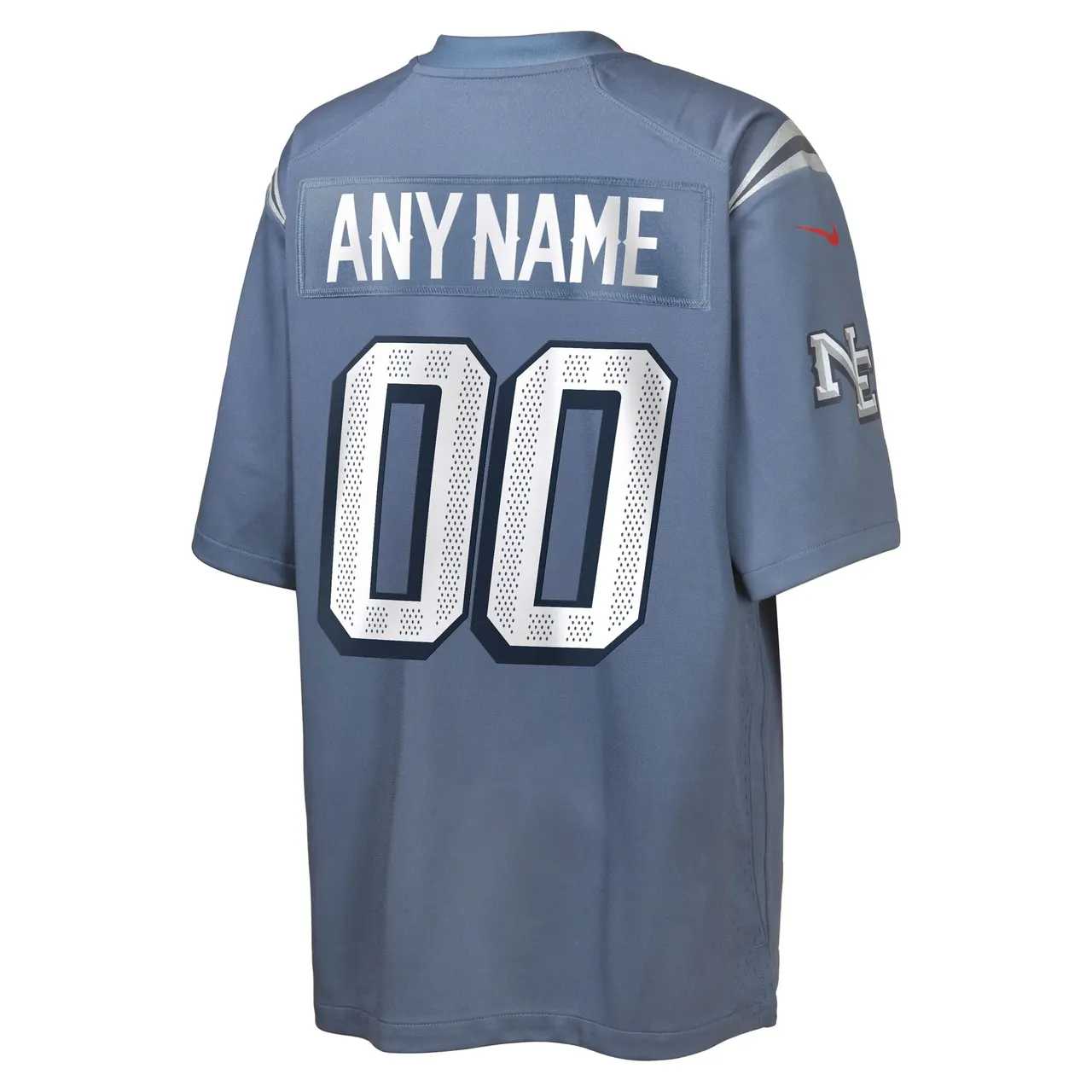 New England Patriots Nike Youth Rivalries Collection Custom Game Jersey - Grey - Image 3