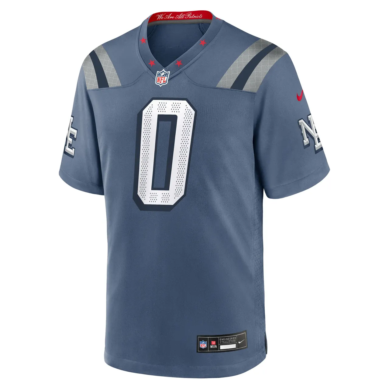 Christian Gonzalez New England Patriots Nike Rivalries Collection Game Jersey - Navy - Christian Gonzalez Mens - Dusty Blue - Image 2